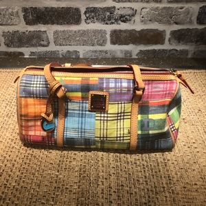 Colorful vinyl D&B barrel bag - good condition.